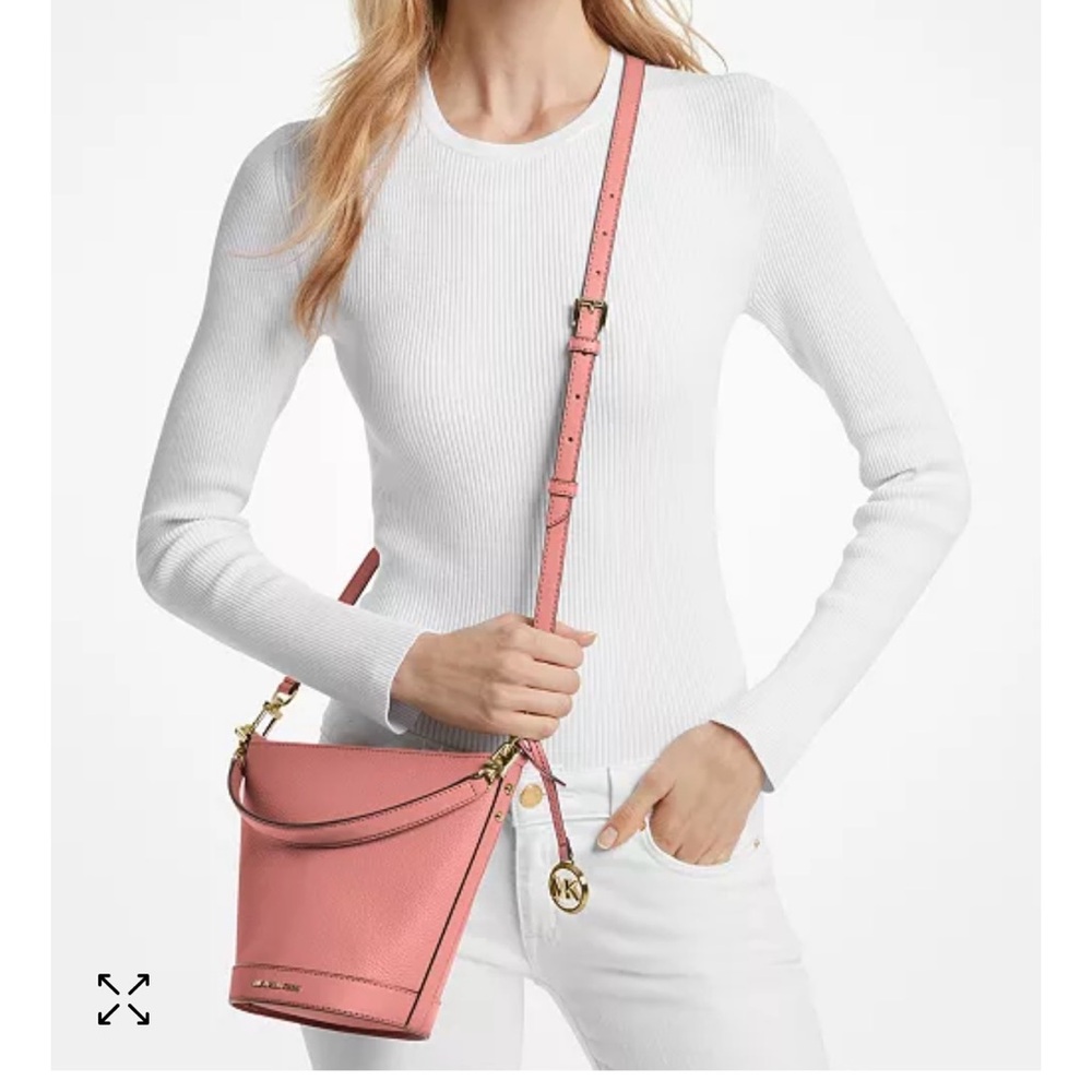 Michael Kors Townsend Small Leather Top-Zip Convertible Bucket Crossbody